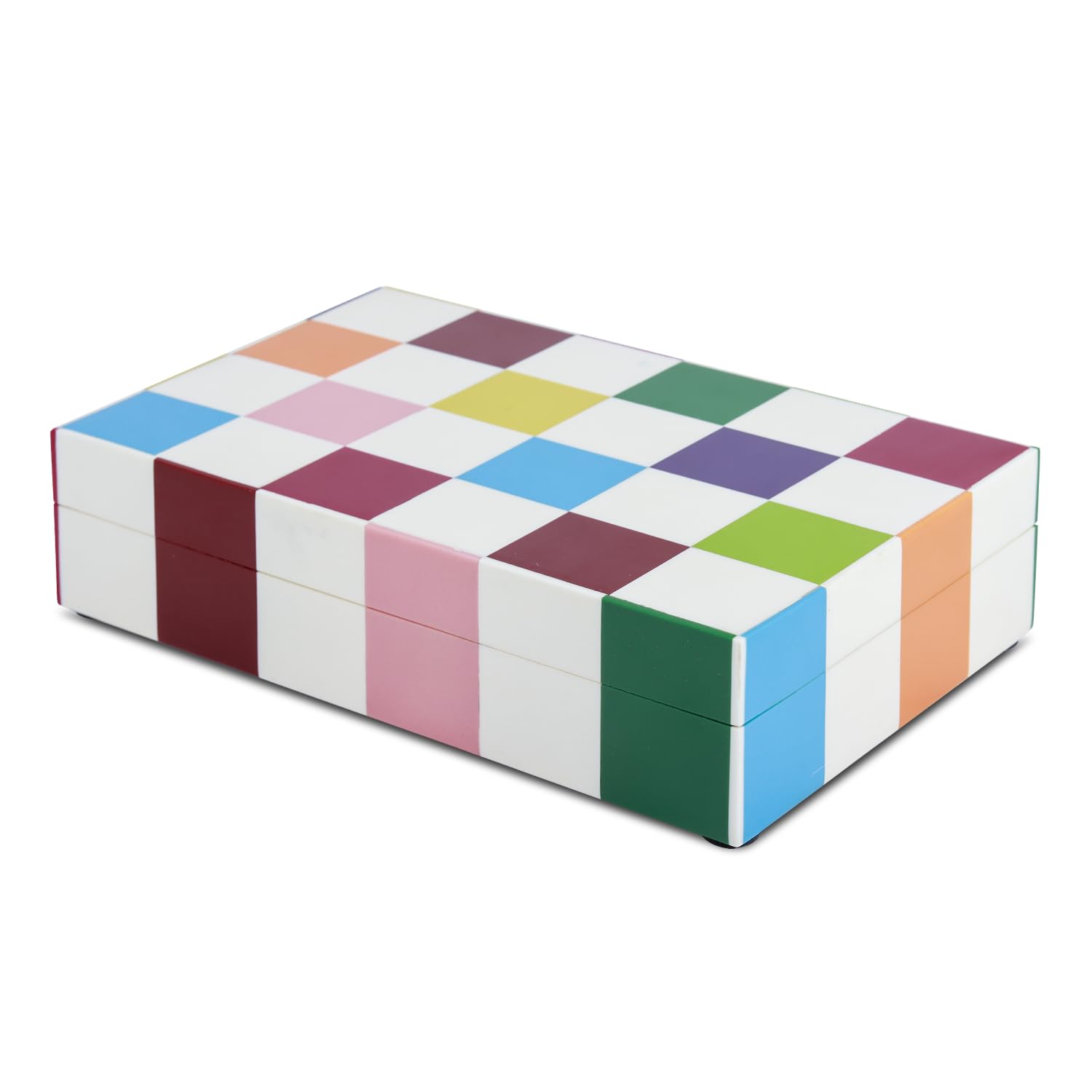 Handicrafts Home Decorative Keepsake Box 8x5, Small Organizer with Lid, Boho Storage, Retro Memory Boxes, Unique Coffee Table Decor, Jewelry or Trinket Modern Shelf