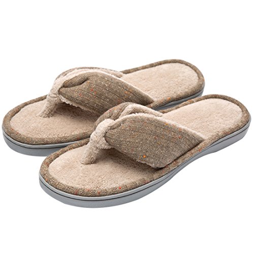 fleece lined flip flops womens
