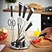 VonShef Premium 7 Piece Professional Stainless Steel Knife Set with Soft Grip Handles includes Revolving Block