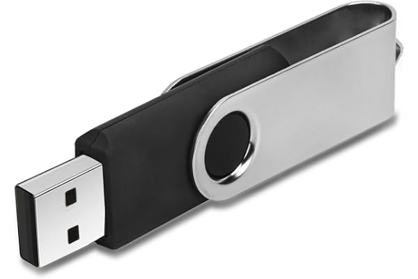 IMEASON Swivel Design 16GB USB Flash Drive with Keychain, USB 2.0 Portable Thumb Drive Memory Stick, FAT32 Format Flashdrive for Data Storage, Photos, Music, Files (Black, 16 GB)