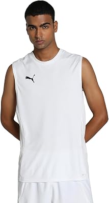 - teamGOAL Sleeveless Jersey, Camiseta de Futbol Adultos Unisex, Puma White-Puma Black-Feather Gray,
