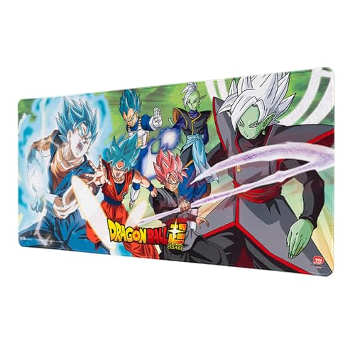 Alfombrilla de ratón XXL Dragon Ball Super - Alfombrilla de Escritorio (Mouse Pad) Protector Escritorio : Impermeable y Antideslizante (80X35 cm)