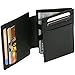 alpine swiss Men's Genuine Leather Magic Wallet 1 ID Window 9 Card Slots 2 Sided Billfold, Black, One Size
