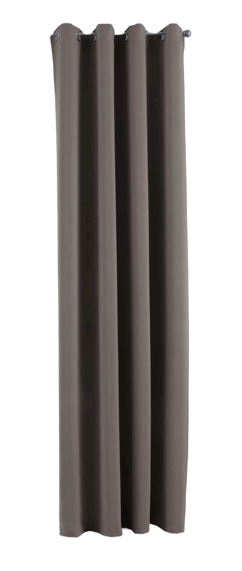 Gardinenbox NewYork Opaque Curtain Taupe H x W 245 x 140 cm Pack of 1 Thermal Blackout Curtain Blackout Eyelet Sound-Absorbing Oeko-Tex UV Protection Tieback 201920600