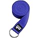 REEHUT Fitness Exercise Yoga Strap (6ft) w/Adjustable D-Ring Buckle for Stretching, Flexibility and Physical Therapy (Blue)