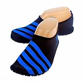 Cevinee™ (Update Version) Slip-on Water Shoes, Anti-slip Aqua Socks, Breathable Beach Swim Surf Yoga Outdoor Soft Shoes - Blue Stripe L