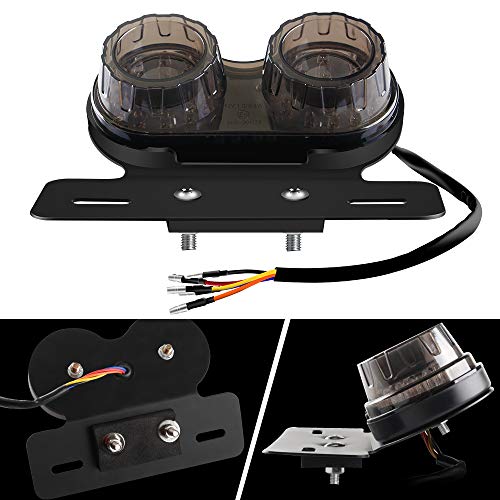 Sidaqi Motorcycle Tail Light 40W 40-LED Dual Brake Light Integrated Turn Signal & Driving Light With License Plate… - Image 7