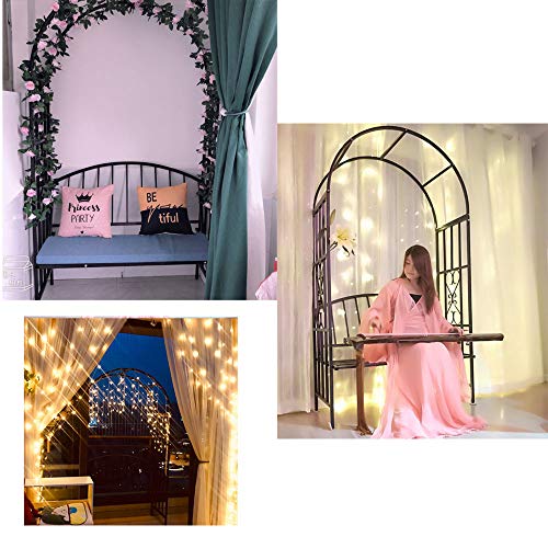 ZH-1 Rankhilfe Rosenbogen Pergola mit Bank, Balkon Garten Sitzbank, Stabil laubenbank Gartenmöbel, Belastung 200 kg, leicht zu montieren – Bild 6