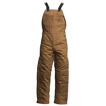 Amazon Com Lapco Bifrbrdk 2xl Rg 12 Ounce Duck Flame Resistant Insulated Bib Overall Brown Industrial Scientific
