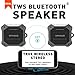 Waterproof Bluetooth Speaker Shower Speaker IPX 7 Bathroom Speaker BT4.2 True Wireless Speakers Portable Shockproof Boombox Speaker 800mAh Powerful Audio Driver Enhanced Bass 10m Wireless (Grey/Black)thumb 4