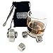 Whiskey Chilling Stones Gift Set of 10 | For Irish Scotch, Jack Daniels & Other Beverages | Ice Rocks - Stainless Steel Tongs - Velvet Pouch - Groomsmen Gifts for Wedding - Drink Cubes