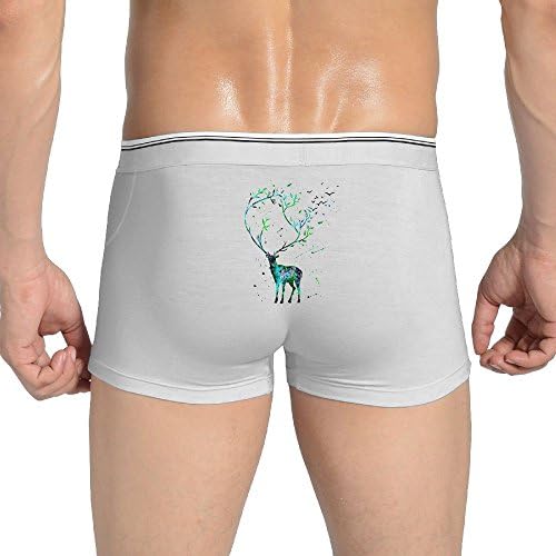 Men's Fantasy Elk Boxer Briefs Quality Boxer Under Clothes 95% Cotton, 5% Spandex