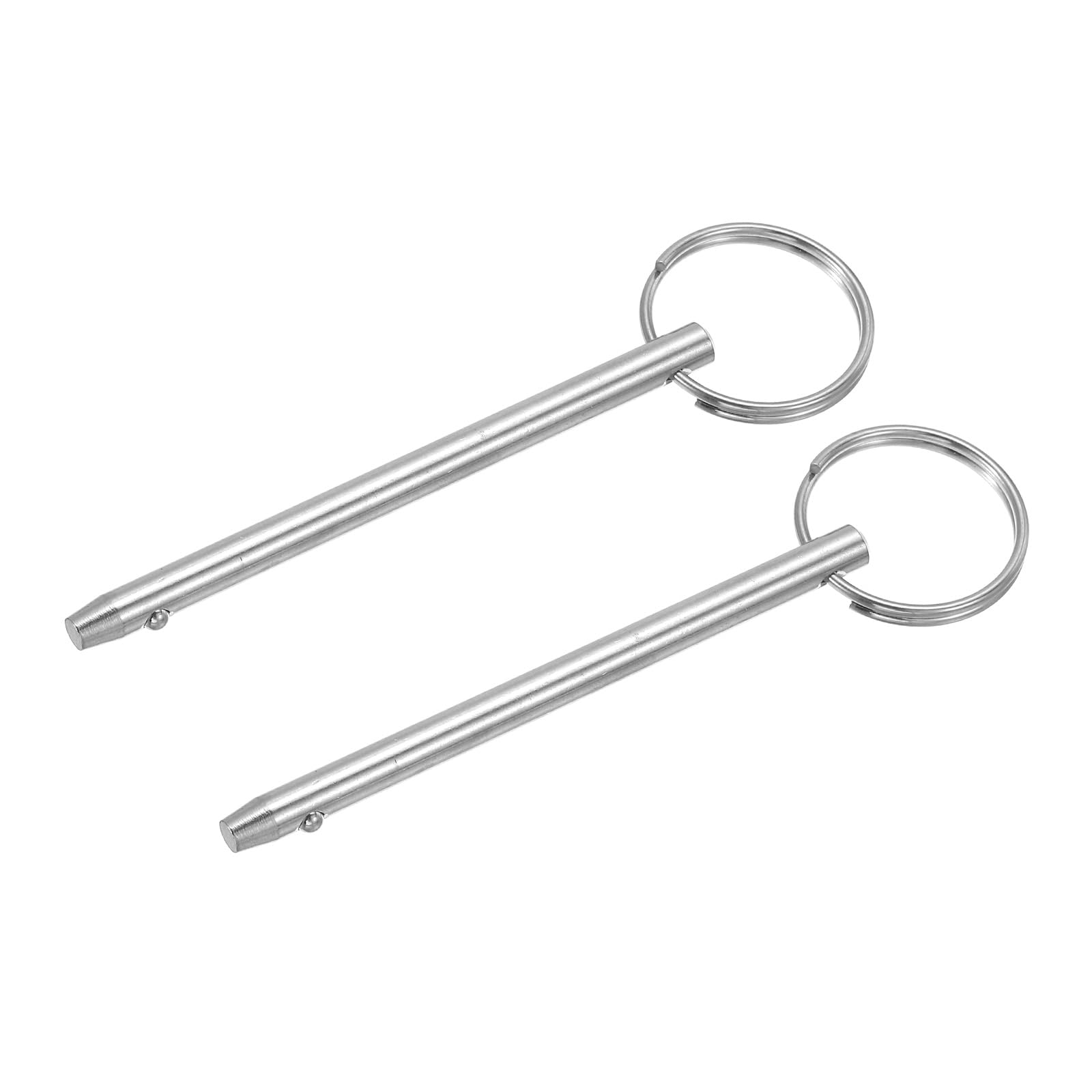 PATIKIL 316 Stainless Steel Quick Release Pin 2 Pack Bimini Top Pin Usable Length 2.36", Total Length 3", Dia 0.25" Boat Marine Hardware with Drop Cam & Spring for Deck Boat Bimini Top