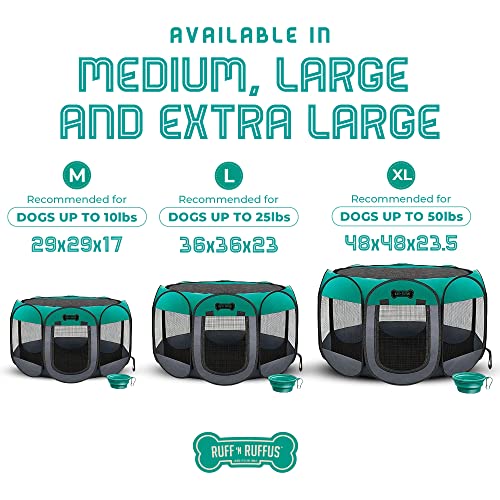 Ruff 'n Ruffus Portable Foldable Pet Playpen + Free Carrying Case