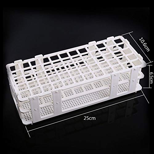 Plastic Test Tube Rack - Clear Test Tube Set,3 Layers Lab Test Tube Rack Holder for 16mm Tubes,60 Holes (1Pc)