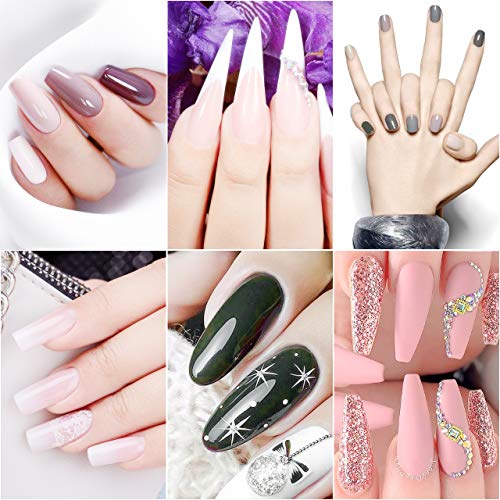 Kastiny Gel Nail Polish Set, 9Pcs Classic Nude Gray Pink Gel Polish Kit