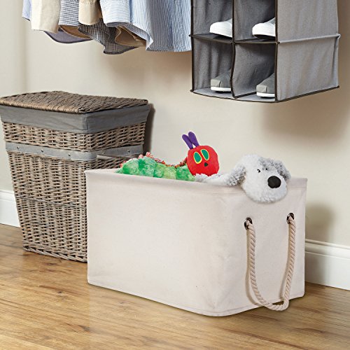 Lifewit Storage Bins Rectangular Baskets Containers Cotton Blended Fabric Bins Organizer with Long Rope Handles for Clothes Storage,Pet Toy,Kids Toys,Children Books - Thumbnail 7