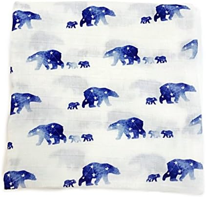Little Luvies Digitally Printed Luxury Swaddle Blanket (Mamabear) | Bear Baby Swaddle Wrap and Receiving Blanket | Ultra Soft Bamboo Baby Swaddle Blanket | Best Gender Neutral Baby Gift Boy and Girl