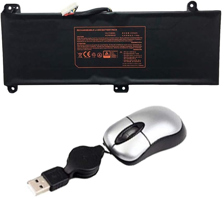 AMSB6|#Amsahr PA70BAT-4-05 Replacement Battery for CLEVO PA70BAT-4, PA71HS, PA71HS-G, XMG Pro 17 - Includes Mini Optical Mouse () - Image 3