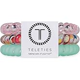 TELETIES - Small Spiral Hair Coils - For Thin-Medium Hair - Ponytail Holder for Women - Phone Cord Hair Ties - Strong Grip, N