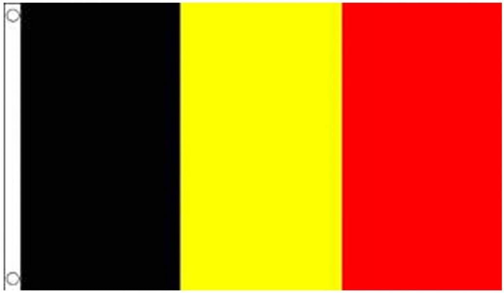 Belgium Flag Vivid Color and Uv Fade Resistant Canvas Header and Double Stitched Brazilian National Flags Polyester with Brass Grommets 3x5ft