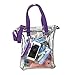 K-Cliffs Heavy Duty Clear Tote Deluxe See Through Messenger Work Bag Durable Transparent PVC Lunch Bag