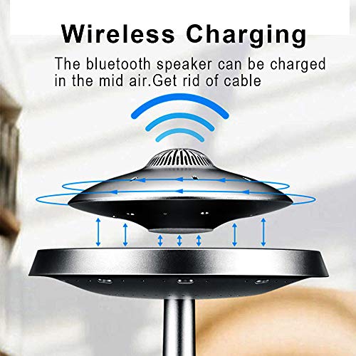 Levitating-Floating-Speaker-Magnetic-UFO-Bluetooth-Speaker-V40-LED-Lamp-Bluetooth-Speaker-with-5W-Stereo-Sound-Wireless-Charge-360-Degree-Rotation-for-HomeOffice-DecorUnique-GiftsGrey