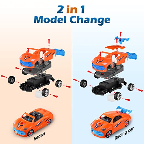 Take Apart Racing Car Toys Build Your Own STEM Car with Drill& Remote