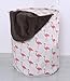 CLOCOR Large Pink Flamingo Laundry Hamper, Baby Girl Laundry Basket,Kids Toy Storage Bins,Nursery Decor,Bedroom,Bathroom,Gift Basket (White Flamingo)