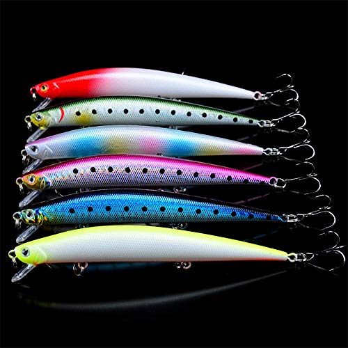 L-MEIQUN, 60pcs Angelköder Set Mixed 10 Modell-Harte Köder Artificial Make-Qualitäts-Bass Crankbait Wobbler Kunststoff… – Bild 5