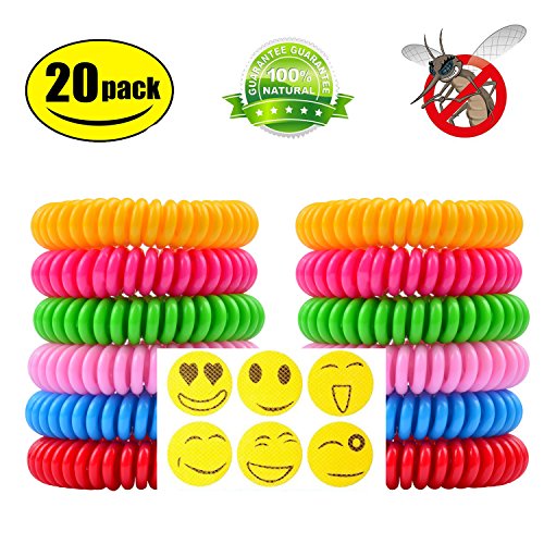 Natural Mosquito Repellent Bracelets 20 Pack Waterproof Deet-Free Bug Insect Protection Pest Control Repeller for Kids and Adults Indoor and outdoor By Wellehomi Natural Mosquito Repellent Bracelets 20 Pack Waterproof Deet-Free Bug Insect Protection Pest Control Repeller for Kids and Adults Indoor and outdoor By Wellehomi