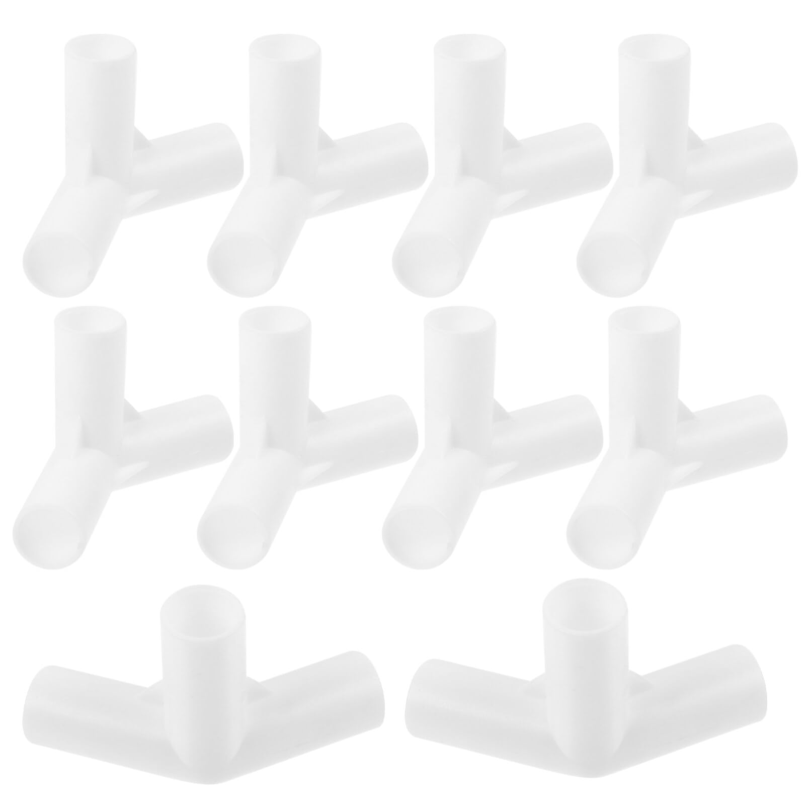 BESPORTBLE 20pcs Tent Joint Tent Rod Connector Pole Connector Canopy Supplies Rod Adapter Three-way Pole Connecting Adapter Supply Plastic Bracket White Pipeline