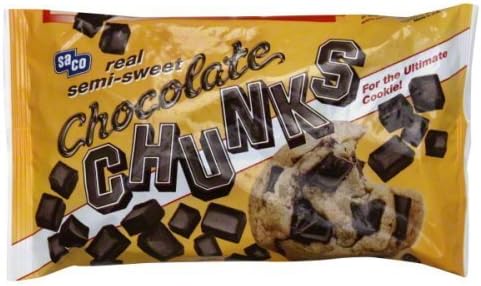 Saco Semi Sweet Chocolate Chunks, 12 oz, Pack of 12 by Saco Foods