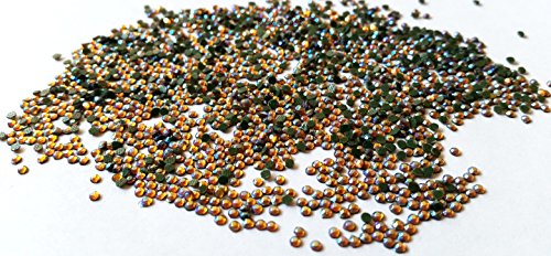 GoldenLiving168 Mermaid Crystal Blue Yellow AB Round 1000pcs Rhinestone 2mm (6ss) 3D Acrylic Nail Art Decoration Cellphone Case USA SELLER! FAST SHIPPING!