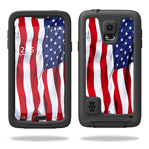 MightySkins Skin for Samsung S8 - Thin Blue Line | Protective, Durable, and Unique Vinyl Decal wrap Cover | Easy to Apply, Remove, and Change Styles | Made in The USA