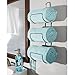 mDesign Metal Wall Mount 3 Level Bathroom Towel Rack Holder & Organizer - for Storage of Towels, Washcloths, Hand Towels, Robes - Chrome