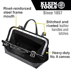 Klein Tools 510212BLK Heavy Duty Black Canvas Tool