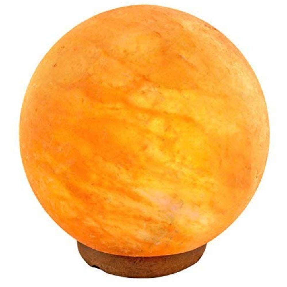 DYALYD Himalayan Salt Lamp Multi Color Changing, Release Negative Ions for Office Home Deco Yoga, Round Crystal Rock Hand Carved+Genuine Wood Base+Colors Changing Salt Lamp