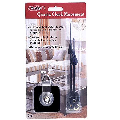 Mudder Long Spindle Quartz Clock Movement, 3/5 Inch Maximum Dial