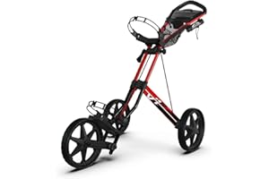 Sun Mountain Golf Speed Cart V1R 3 Wheel Pursh Cart - Black Fire Red