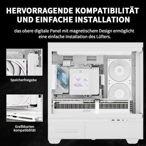 Thermalright TR Phantom Spirit 120 Digital SNOW CPU Luftkühler, 7 Heatpipes CPU Kühlung, Dual 120mm PWM Lüfter, Unterstützung für AM4/AM5/Intel lga1700/115X/1200/1851,Computer Kühler