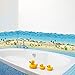 Amaonm 3D Under The Sea World Nature Scenery Removeable Art Decals Ocean Animals Sharks, Dolphins, Coral Wall Decals Peel Stick Art Stickers for Bathroom Wall Corner Bedroom Sink Living Room (B)
