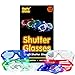 PartySticks LED Light Up Glasses - 12pk Neon Flashing Shutter Glasses, Glow in The Dark Party Supplies w/ 3 LED Settings primary