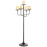 Romadedi Candelabra Tall Candle Holder - 47 inch Floor Candle Holders for Pillar Candles, Candlestick Holders Centerpiece for Home Living Room Decor, French Country, Vintage, Rustic