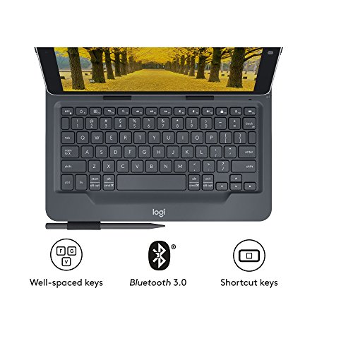 Universal Folio with Integrated Bluetooth 3.0 Keyboard for 9-10" Apple, Android, Windows Tablets