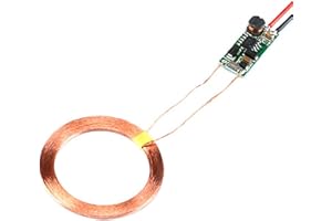JESSINIE 5V1A Wireless Power Transfer Module Wireless Charging Transmitter Receiver Inductive Coil Circuit Board Module Fun D