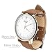 BaIDI Womens Watches Women Wrist Watch Waterproof Analog Watch Quartz Watch Ladies Wrist Watch with Second Hand Brown Leather Watches for Women Lady