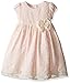 Laura Ashley London Girls' Little Pink and Ivory Lace Dress