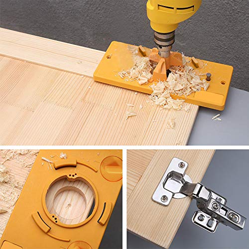 Concealed Hinge Jig, 35mm Hinge drilling Jig Hole Guide kit with