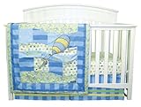 Trend Lab Dr. Seuss Oh, The Places You'll Go 3 Piece Crib Bedding Set, Blue